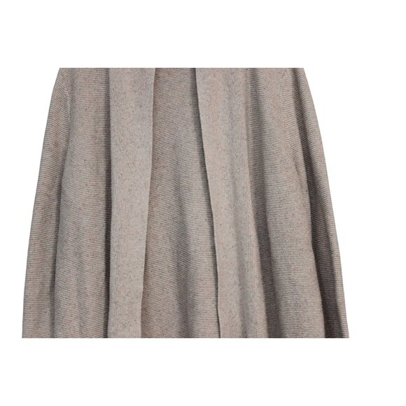 J Jill Cardigan Sweater Size XL Cotton Silk Knit Open Front Beige Minimalist - Picture 3 of 14